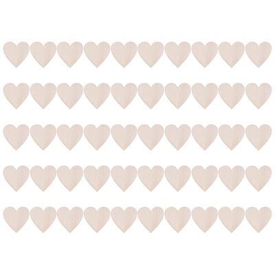 50 Stück Holzdekoration Herzförmig DIY Basteln Personalisierte Holzchips Festivalzubehör