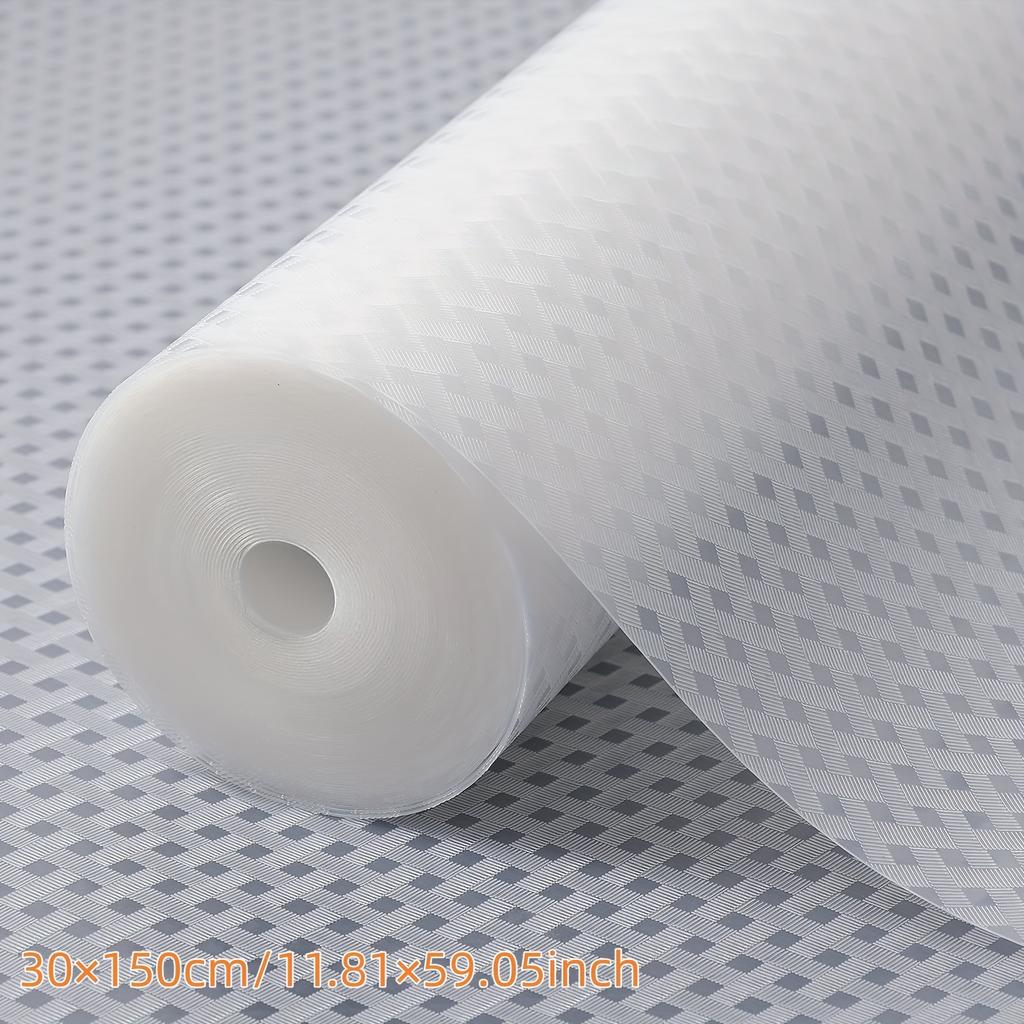 1 Roll EVA Shelf Liner, Non-Slip Oil-Proof Drawer Mat, Washable Cabinet Liner for Kitchen, Refrigerator & Desk