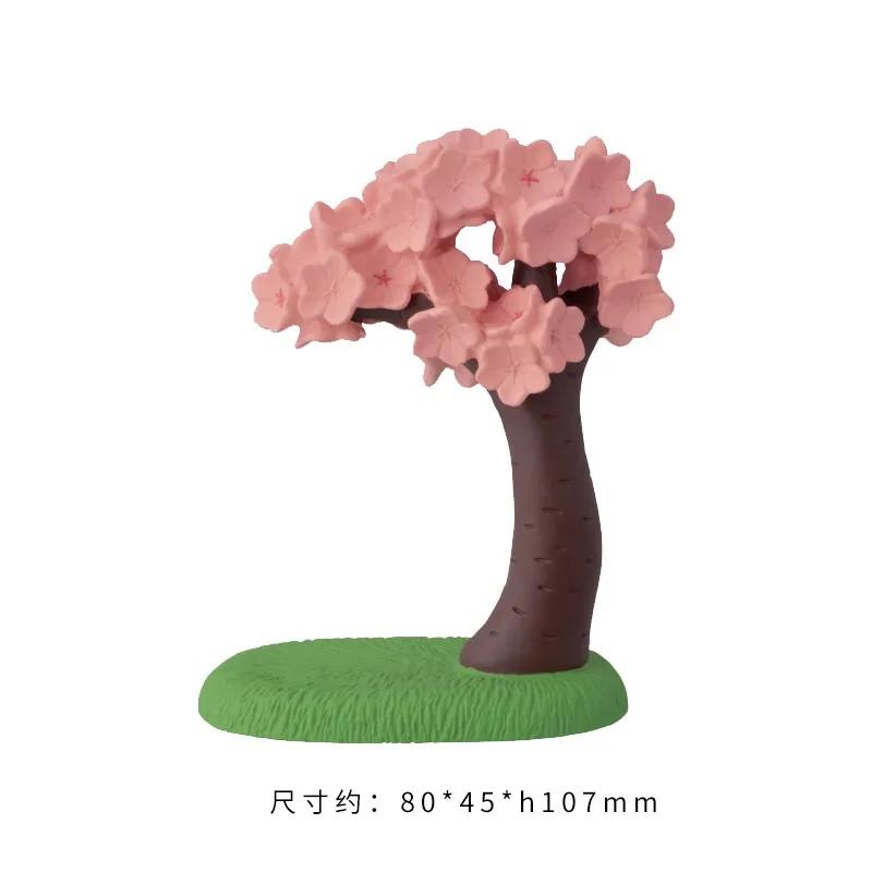 1pc Japanese Style Cute Cat Flower Appreciation ZAKKA Cherry Blossom Matcha INS Trendy Toy DIY Resin Handicraft Small Ornaments