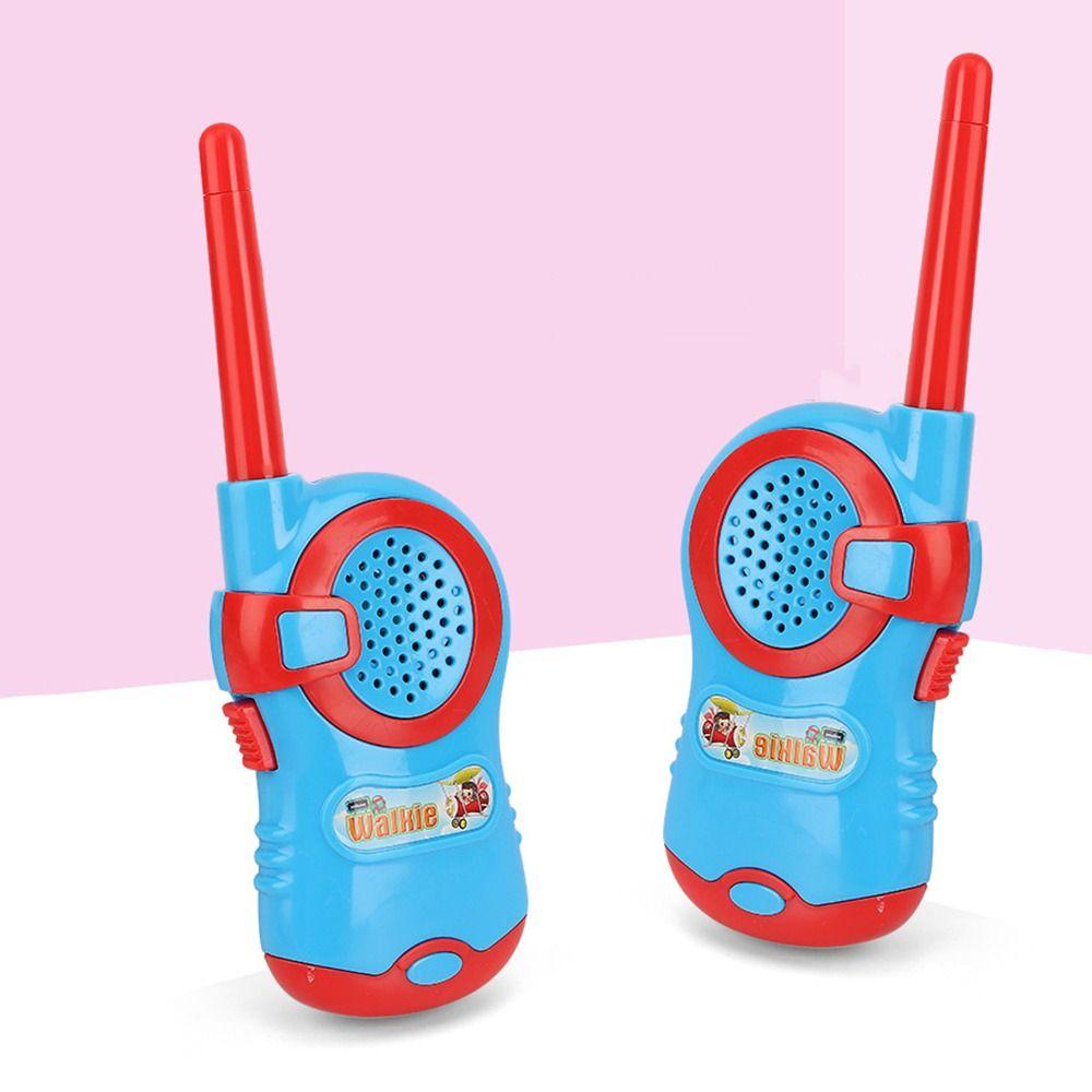 2 Pack Handheld Kids Walkie Talkies Cartoon Two-Way Radios Mini Children Toys  Camping