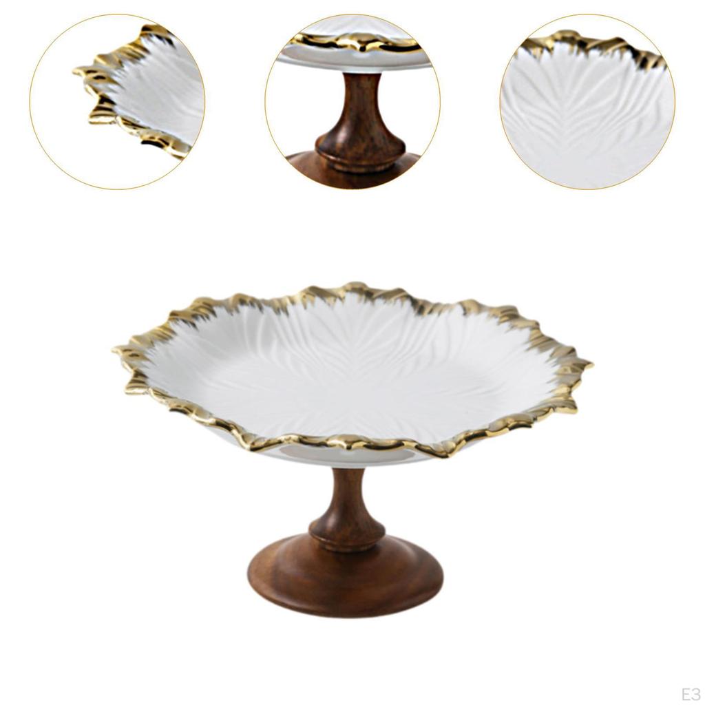 Kuchenständer Cupcake Holzboden Rund Snack Süßigkeitenplatte Dessert Präsentationsständer für