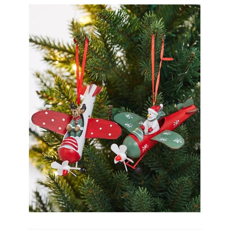 Klassischer Weihnachtsmann mit Rentier Metall Fensterhänge Dekoration für Feiertagsregal Kaminsims Dekorationen