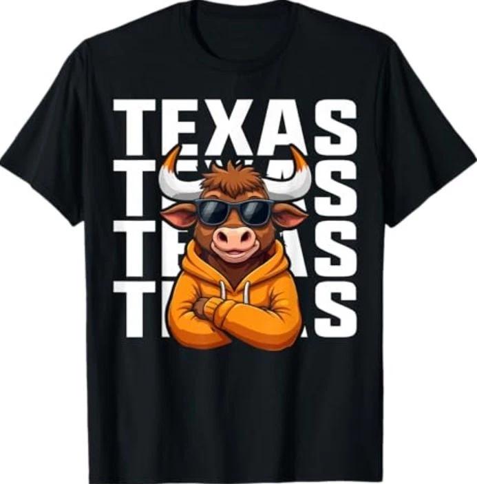 Винтажная классическая футболка с графикой Техаса для мужчин и женщин 2XL