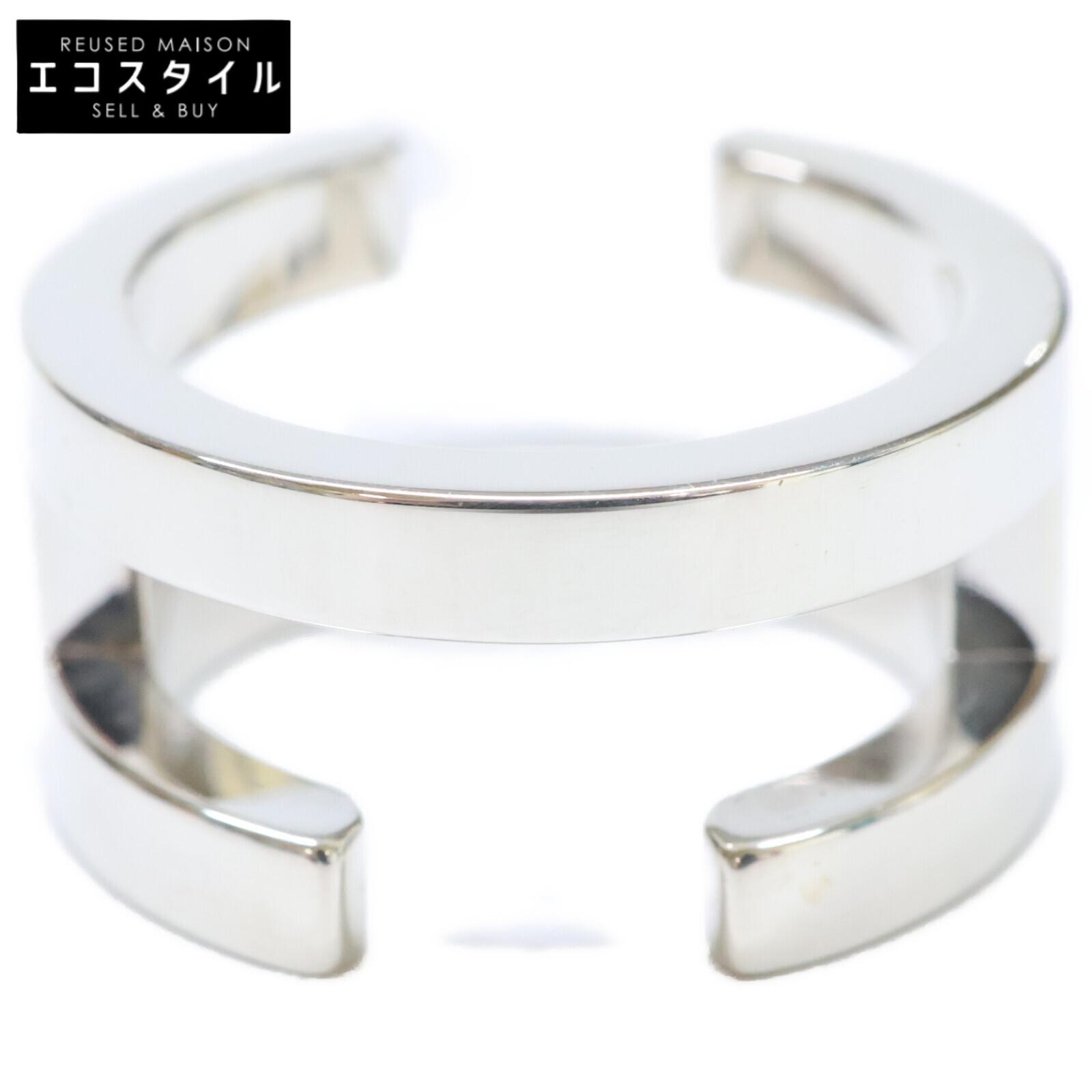 

HERMES [New Polished] Ag925 H Motif Ring ring 47 SilverUsed