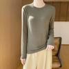 YYFS Women's Fashion Casual Solid Color Print Spring Fall Long Sleeve O-Neck Pullovers & Long Sleeves