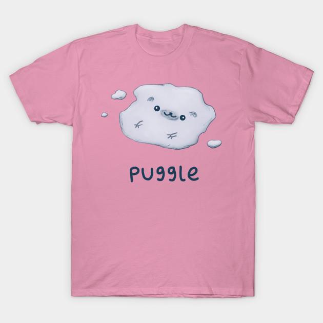 T-Shirt Damen Puggle Harajuku Print Kawaii T-Shirt Sommer Kurzarm Damen T-Shirt Top