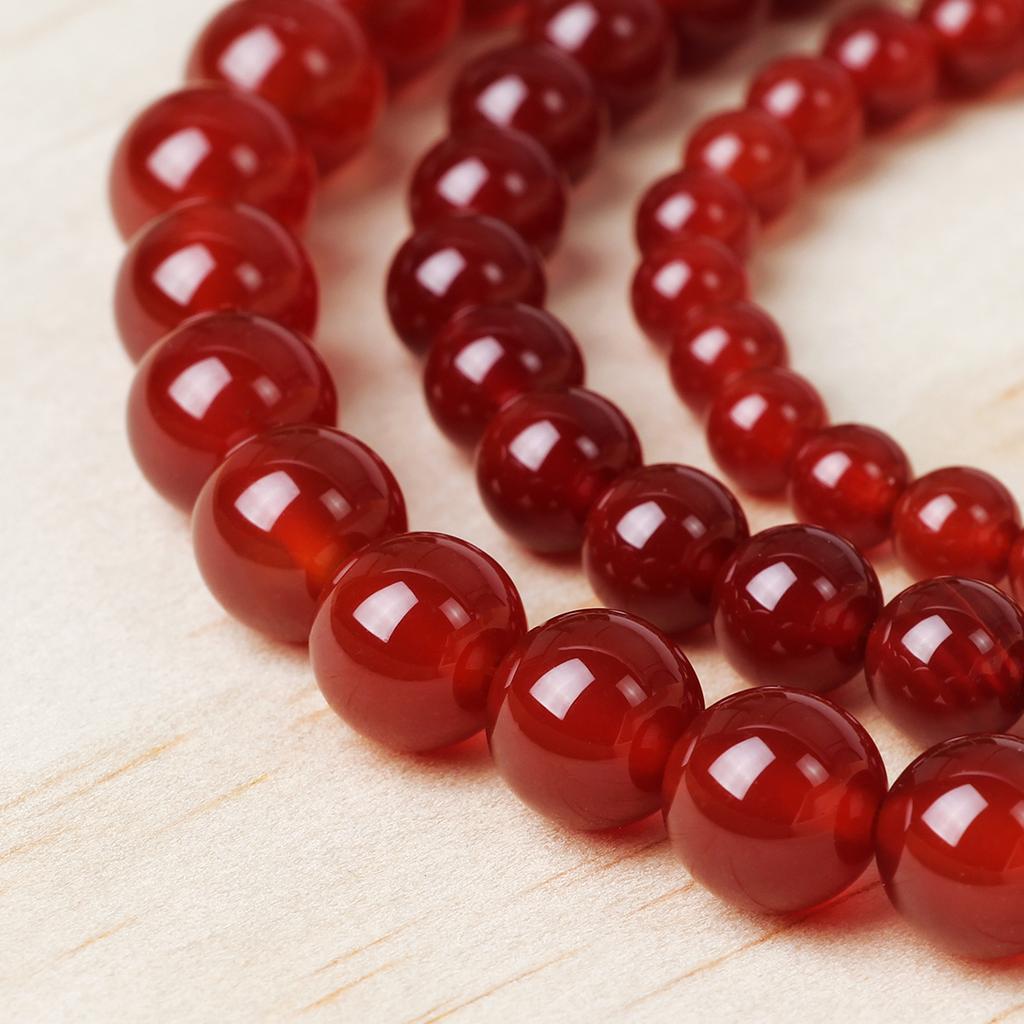 Náhrdelník z vysoce kvalitních korálků z přírodního kamene Sardonyx, kulatý, bohémský, dámský, klasický a elegantní, ručně vyráběný korálkový náhrdelník