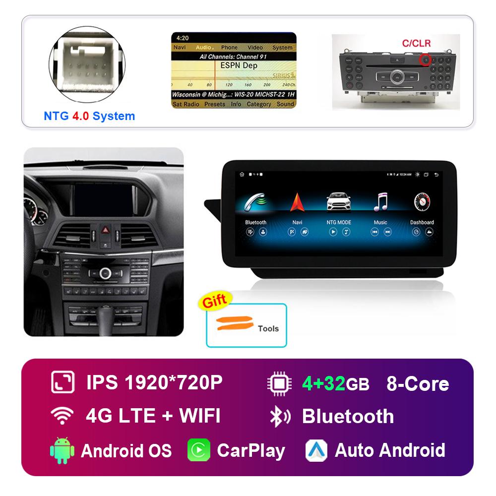 

12.3 для Mercedes Benz E Class C207 W207 2009 - 2015 Система NTG 4.0 4.5 Android Автомагнитола Мультимедийный плеер HD Сенсорный экран
