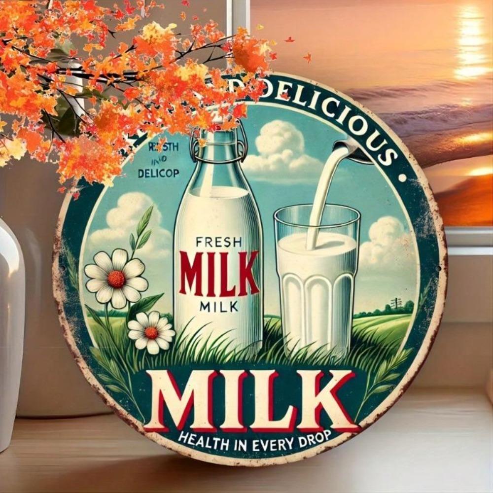 Vintage Aluminum Farmhouse Wall Sign Metal Art Decor 8x8 Rustic Kitchen Home Decor Metal Tin Sign