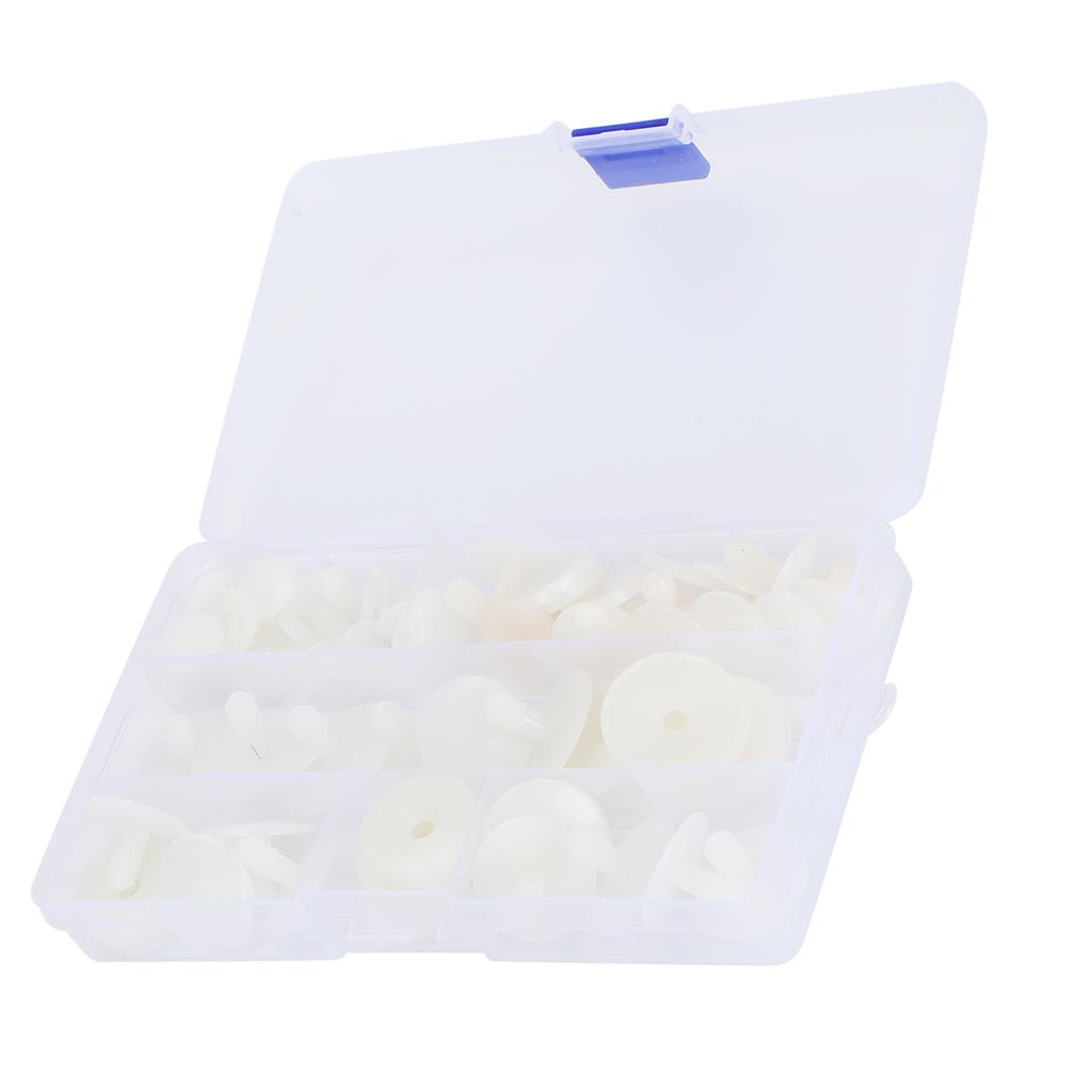 35 Set Puppengelenke DIY Bastelspielzeug Zubehör Einrastbolzen Bärenherstellungsmaterial Weiß