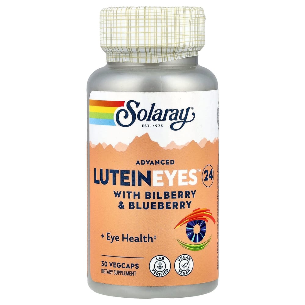 Solaray Advanced Lutein Eyes 24, 24mg Veggie Capsules, 30 Counts