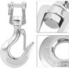 Swivel Hook, 650kg/1000kg 304 Stainless Steel Swivel Lifting Hook with Rigging Accessory Safety Eye Swivel Lifting Hoisting Chain Hooks(650kg)