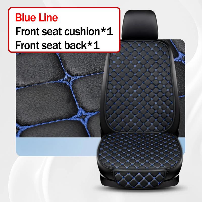 Four-Season Universal PU Leather Car Seat Covers, Full Surround Auto Seat Cushion, Breathable Chair Protector with Storage Pocke