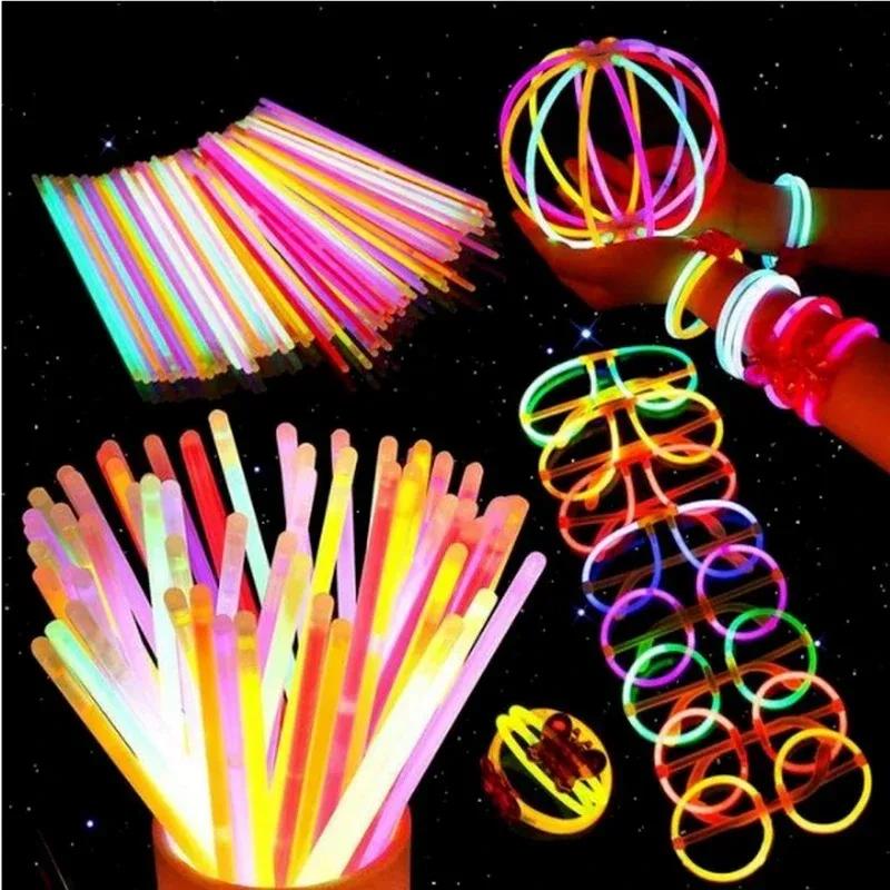 Nowa 2025 Fluorescencyjna Bransoletka w Kształcie Patyka Naszyjnik Glow Stick Bransoletka Materiały Imprezowe Dekoracja Koncertowa Jednorazowy Fluorescencyjny Patyk