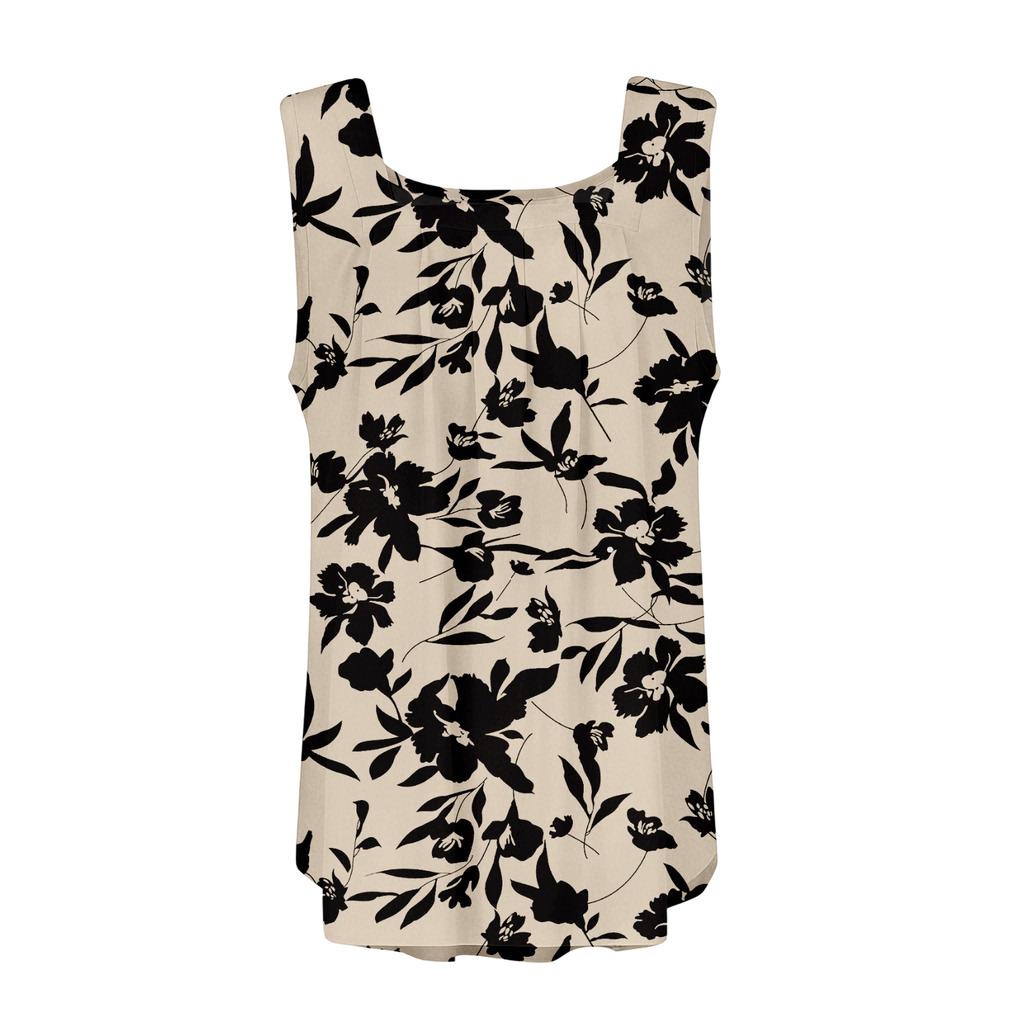 Women's Fashionable Casual Vintage Print Tank Top