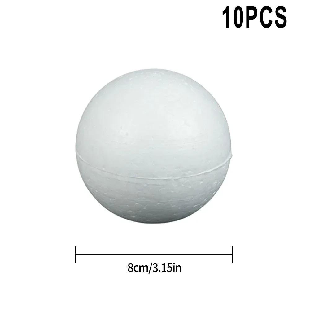 10Pcs Christmas Decoration Solid Foam Ball Balls 50mm-100mm Round DIY Accessory Handmade For Home Decor Party Celebration Gifts