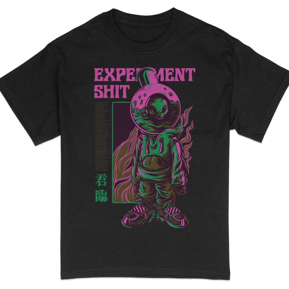 Alien Experiment Graphic Tee, Cool Sci-Fi Character T-Shirt, Urban Street #26 Unisex T-Shirt XXXXL