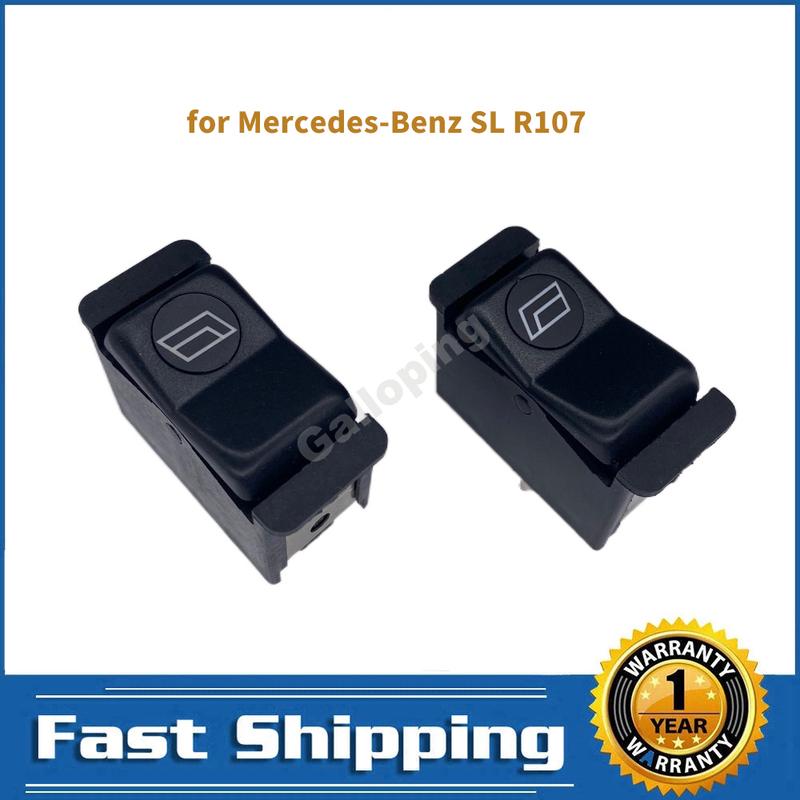 2 pcs Window Control Switch illuminated Lifter Button for Mercedes-Benz SL R107 W107 1974-1989 0008203510 0008203610