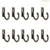 K1AE 10 Pcs Robe Hook Simplicity Hanger Vintage Bronze Small Hooks Easy to Install
