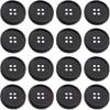 100 Pcs Buttons Round Resin Button 4 Hole Black Sewing Flatback Buttons for DIY Sewing Button Replac