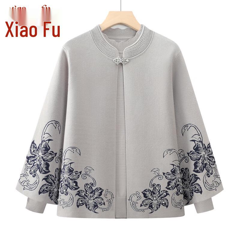 Женский вязаный комплект из двух предметов большого размера 3XL