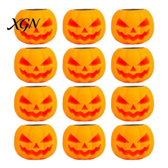 Ghost Pumpkin Toy Set 12Pcs Pop-up Squeeze Toy, Stress Relief Head Sensory Creepy Pinch Fidget for Party Favors Halloween Theme