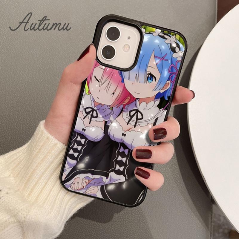 Anime Re Zero Rem Phone Case for iPhone 11 12 13 14 Pro Max Mini X XR XS SE 2020 6S 7 8 Plus Samsung Galaxy S21 S22 Cover Shell