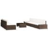 VidaXL Garden Furniture Set 8 Pcs Woven Resin Brown