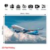 2D Airplane Theme Backdrop, Boys Birthday Party Aviation Photo Background