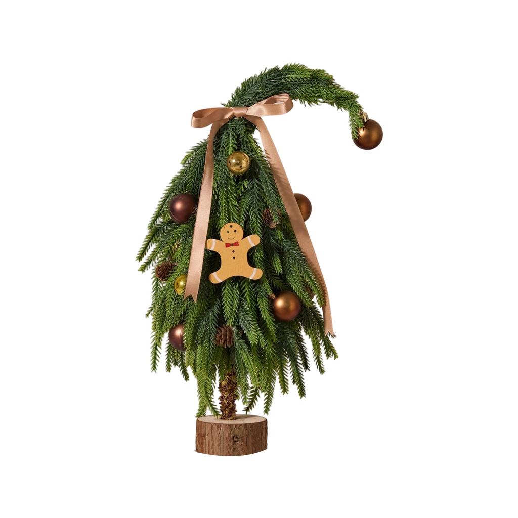 Christmas Tree PE Crooked Neck DIY Decoration Package, Encrypted Desktop Ornament, Simulated Small Tree