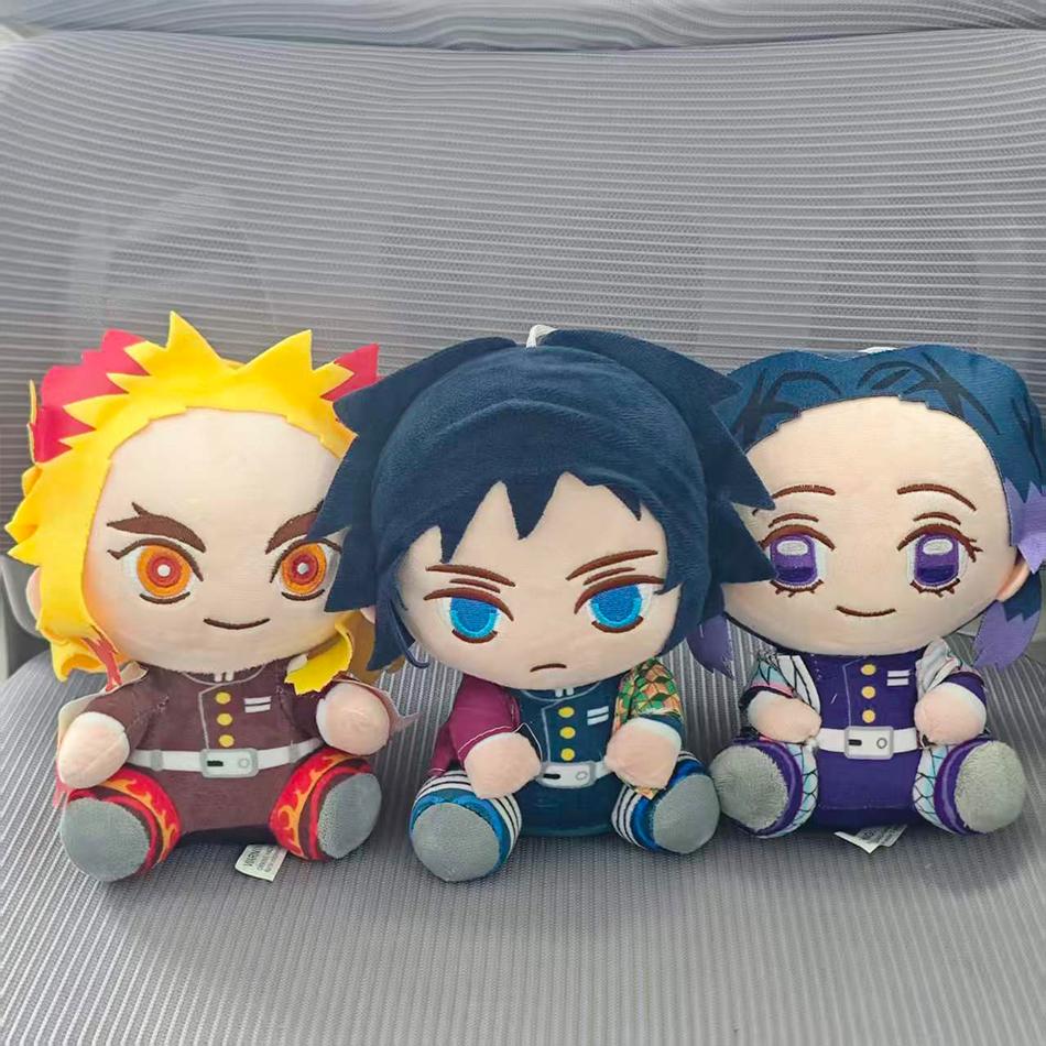 20cm Hot Anime 7styles Plush Dolls Kimetsu No Yaiba Kamado Tanjirou Nezuko Zenitsu Kyoujurou Toys Gifts