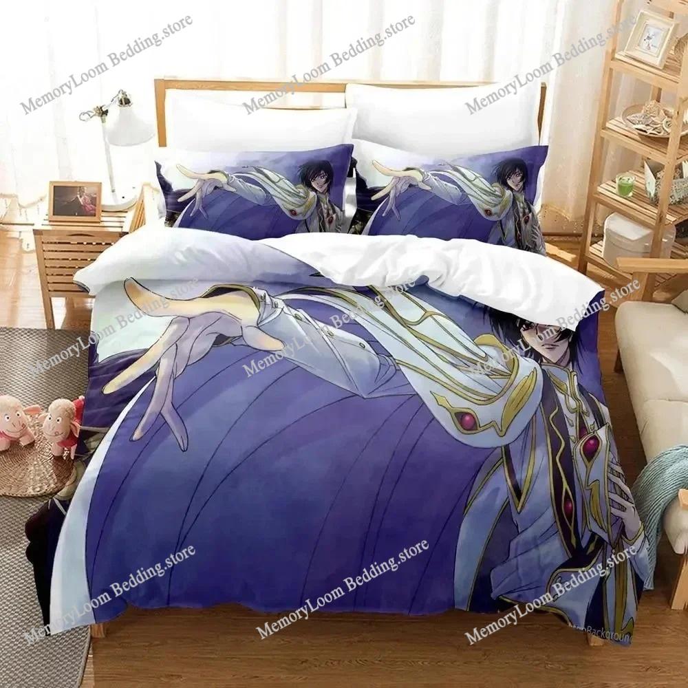 3D Printed Anime CODE GEASS Lelouch Bedding Set Duvet Cover Bedroom Comforter Single Twin King _Size Quilt Cover Home Textiles