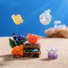 Aquarium Set of 18 and Marine Cute Miniature Miniature Aquarium Craft Micro Landscape Scenery Home Resin DIY Decor Corals, Fish, Life, Figurines,