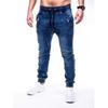 Pantaloni in Denim da Uomo Slim alla Caviglia con Lacci