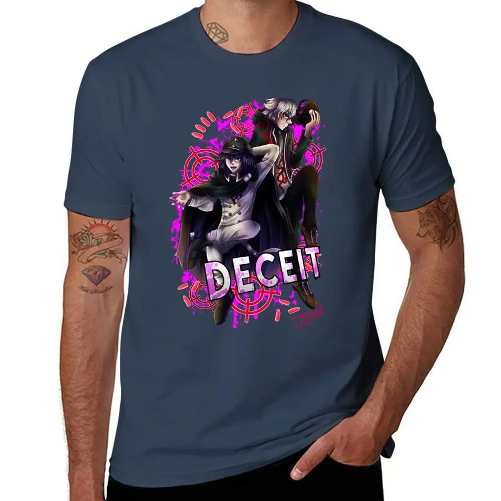 Deceit Danganronpa T-Shirt Summer Tops Customs Clothes for Men