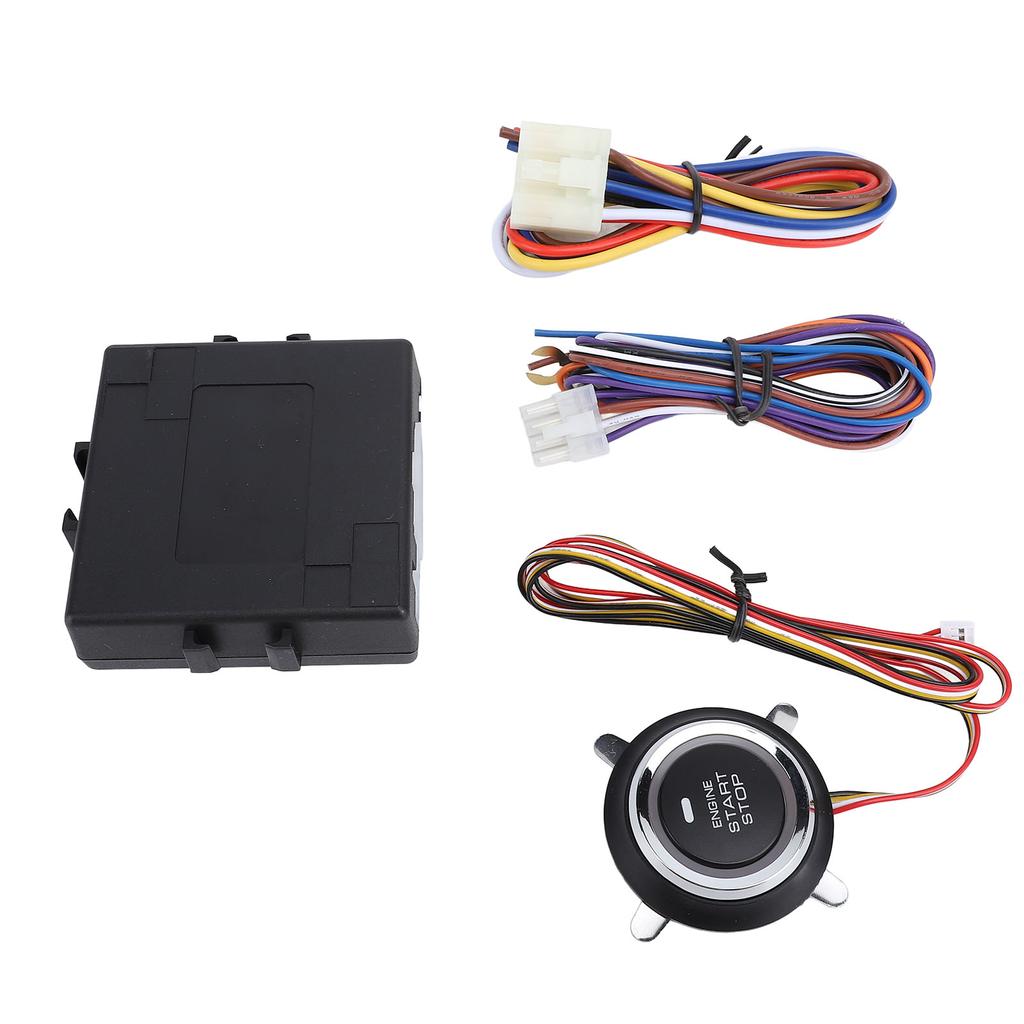 Push To Start Ignition Kit Car Alarm System Intelligent Push Button Remote Start Kit for 12V Fuel Ve