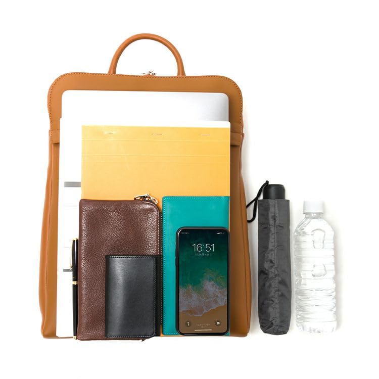 Tryon Official Baseball Glove Manufacturer: Thin-Depth Backpack, Genuine Leather, Men's Business Bag, Large Capacity, Fits A4, 13-Inch Computers,