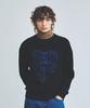KNITTED Vintage Heart Round Knit Black