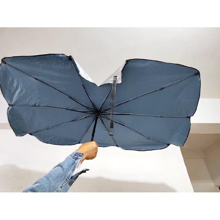 New Car Windshield Sunshade Umbrella Celadon Handle Opening Design  Front Windshield Parasol V-shaped for EV Sun
