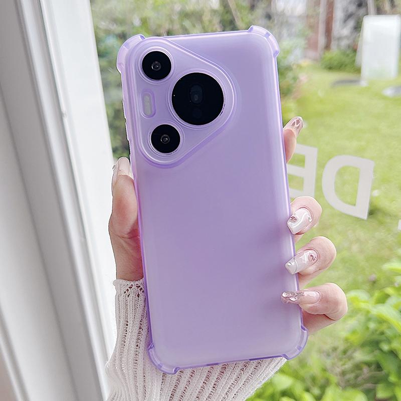 Shockproof Matte Soft Case For Huawei Pura 80 70 P60 P40 P30 Mate 70 60 50 40 Pro Plus Silicone Translucent Candy Color Shell