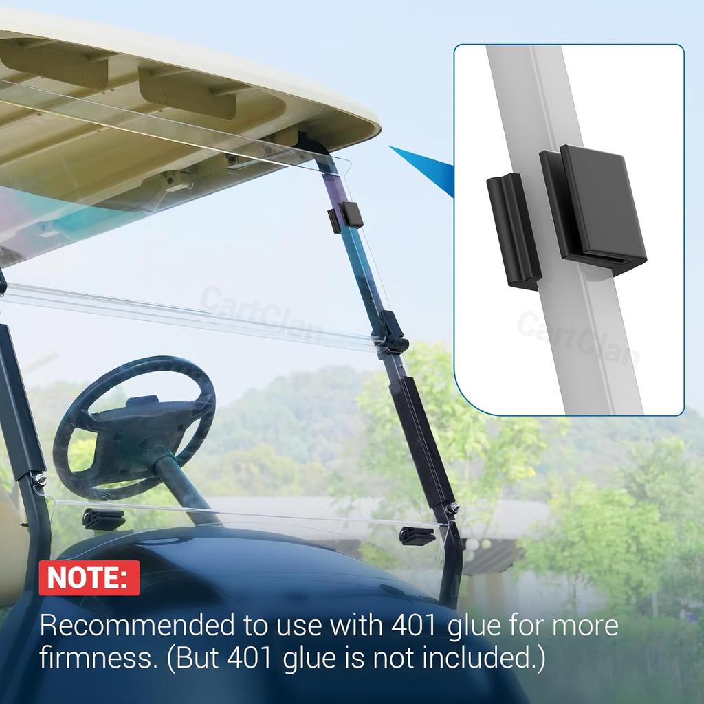 Golf Cart Windshield Retaining Clips, Upper Windshield Clips Suitable For Club Car, Yamaha, EZGO, Replace OEM#: 102005801, Set Of 2