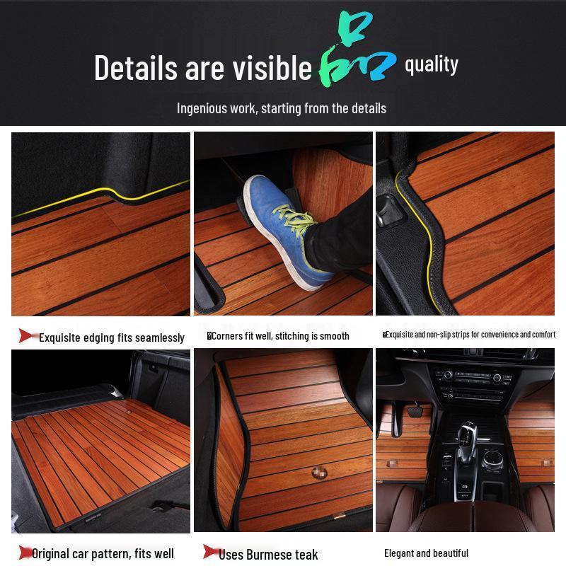Teak Wood Floor Mats for Volkswagen: Magotan, Jetta, Lavida, Lamando, Passat