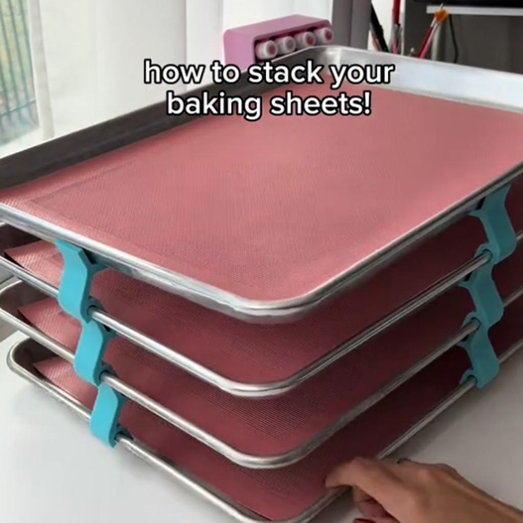 Tray Stackers for Baking Sheet Tray Dividers Space Saving Tool for Dry Snacks Freeze Dryer Tray Stacker Set Kitchenware