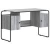 Desk with Storage Sonoma Grey 120 X 50.5 X 75.5 Cm