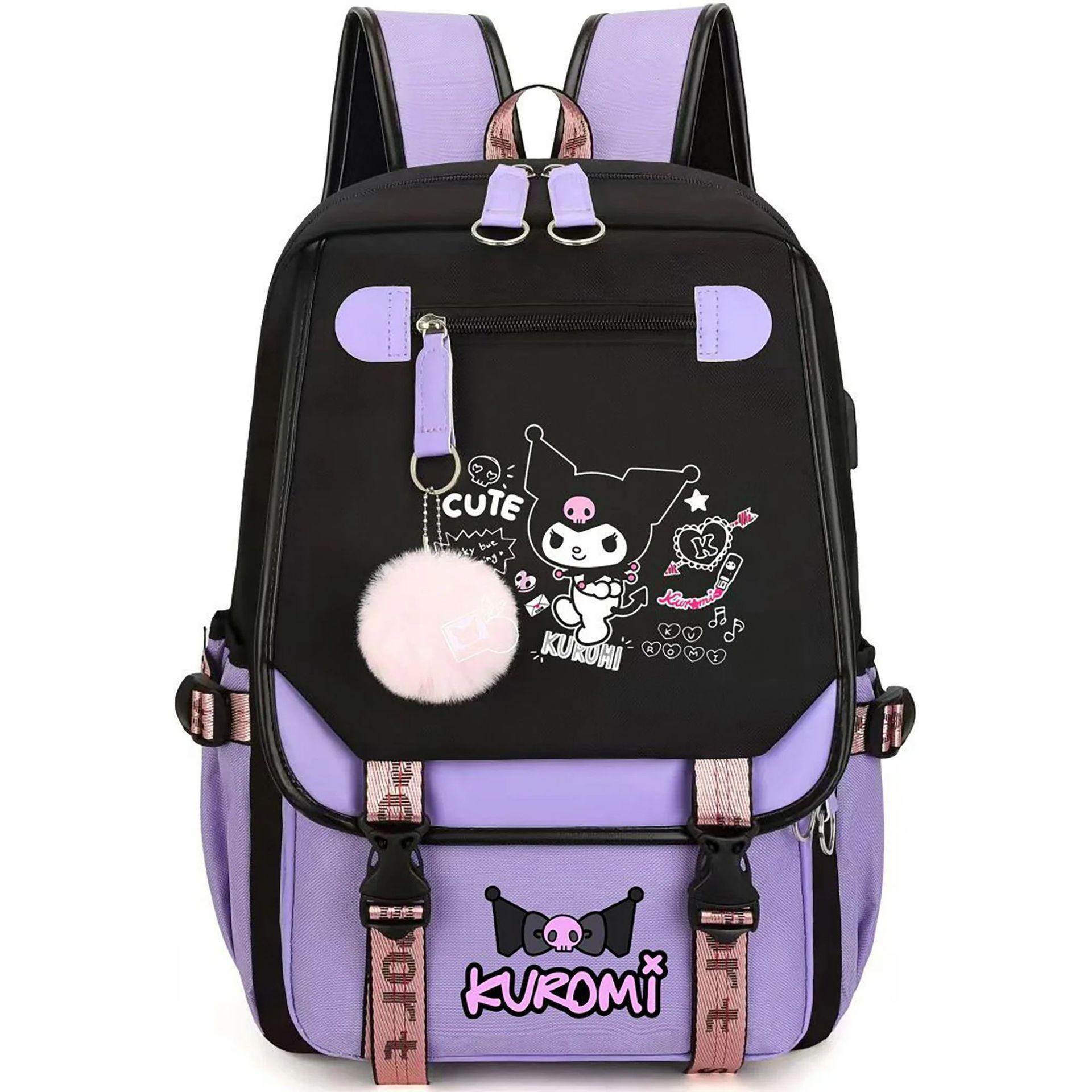 Witch Hunters Printed Middle School Student School Bag Outdoor Purple Backpack 0811