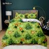 Christmas Duvet Cover Merry Christmas Tree Stockings Green Background Twin Bedding Set Double Queen King Polyester Qulit Cover