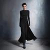 Autumn 2025 European & American One-Shoulder Twist Waist Maxi A-line Dress