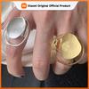 Bagues en Argent Sterling 925 pour Femmes Couple Minimaliste Fait Main Simple Anneau Rond Doré Grande Bague Bijoux Fins Cadeau Prévenir l'Allergie