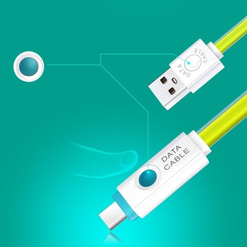Premium Quality Usb 3.1 Type C Usb-c Led Light Data Sync Fast Charging Cable For Android Phones