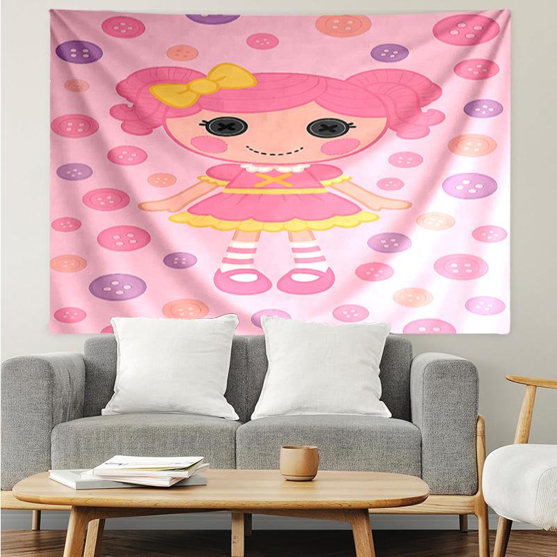 Lalaloopsy Tapestry for Bedroom Aesthetic Classroom Tapestries Wall Hanging for Living Room Dorm Office,Ideal Creative Gift